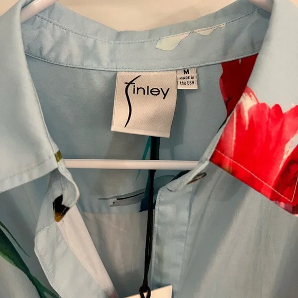 Finley Chantel blue sky floral dress size medium. - Picture 2 of 3